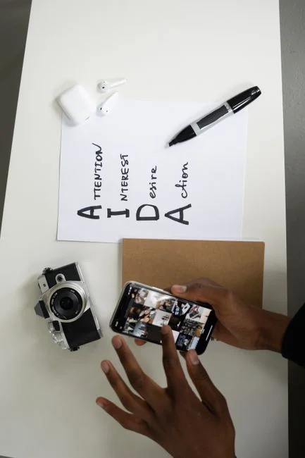 A contemporary workspace showcasing a laptop, tablet, and smartphones, ideal for tech and freelance use.